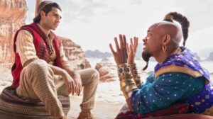 منا مسعود (Mena Massoud) و ویل اسمیت در فیلم علاءدین